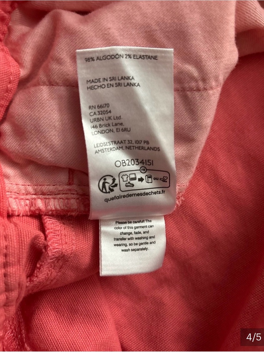 Pilcro Peach Coral Pull On Barrel Utility Balloon Pants Size XL TALL - Picture 4 of 5